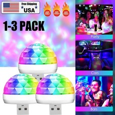 USB Mini Disco Ball Party Lights, DJ Stage Strobe Lights, Portable Led for Xmas