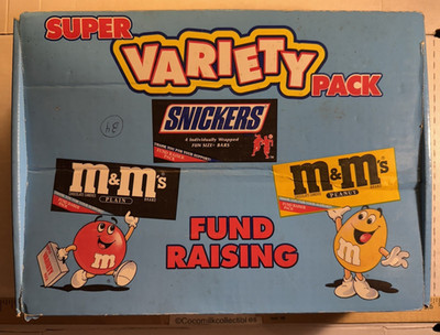 Vintage Empty Mars Super Variety Pack Fund Raising Box M&M's Snickers