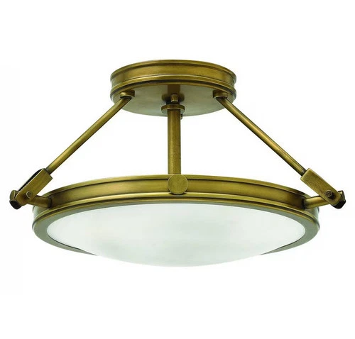 Hinkley 3381HB 9.25" 3-Light Semi-Flush Mount in Heritage Brass - Picture 1 of 2