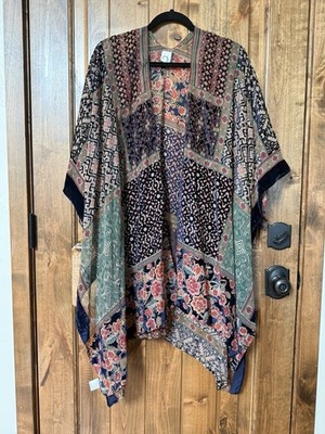 Anthropologie Akemi + Kin Open Kimono Cardigan Geometric Print OS NWOT