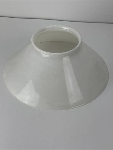 Antique Student Parlor Milk Glass Slant Shade Kerosene Oil Lamp