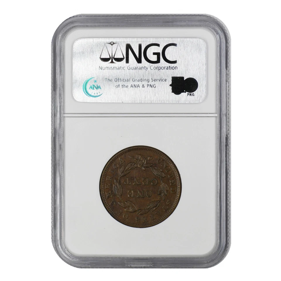 1839 Braided Hair Cent NGC AU-55 BN N-6 - Image 4 of 4