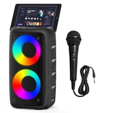 Portable Bluetooth Speaker,Karaoke Machine for Adults and Kids,with Lights Lo...