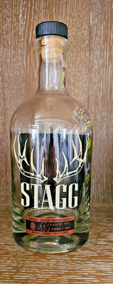 Stagg Bourbon Whiskey Bottle & Cork - Batch 22A - 132.2 - Proof Unrinsed