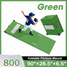 90inch Foldable Pitching Mound,Ideal for All Ages W/Pro Pitching Rubber  Wheels