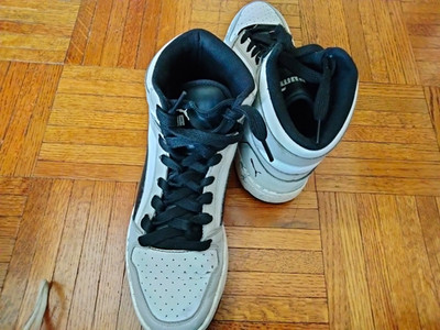 PUMA Men s Mid Top Lace-Up Athletic Sneakers Colorblock White/Black Rubber