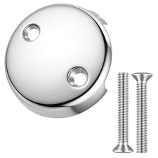Bathtub Overflow Drain Cover Universal Two Hole Overflow Faceplate Chrome