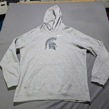 Nike Hoodie Men XL Gray Michigan State Spartans Pullover AR3402-063