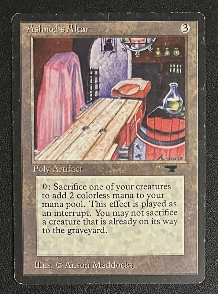 MtG ‘Ashnod’s Altar’ Antiquities WotC 1994 uncommon artifact moderate play good - Image 2 of 3