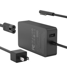 65W Charger Compatible with Microsoft Surface Pro 11, 10, 9, 8, 7 , 7, 6, 5, 4