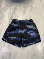 GAP Boys Swim Trunks XS 4/5 Dark Blue Whale Sharks