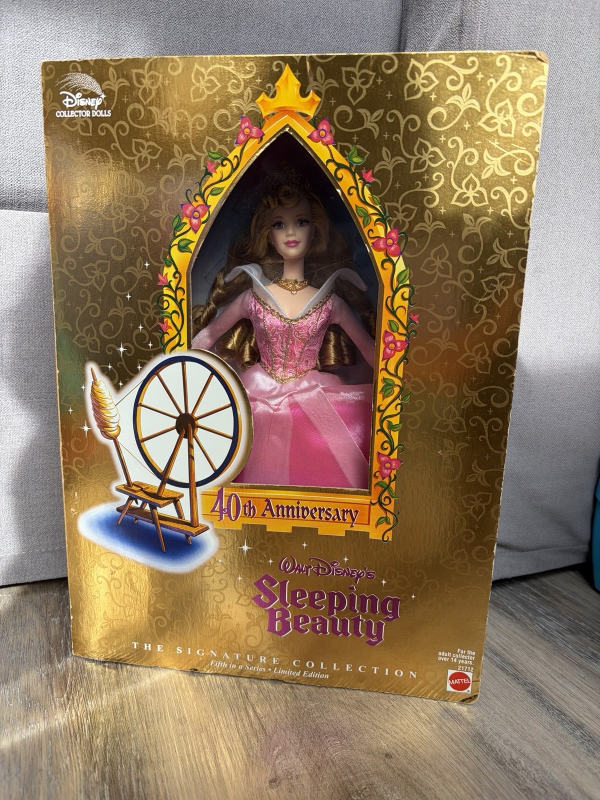 Muñeca Aurora Mattel Disney 40 Aniversario Bella Durmiente Firma