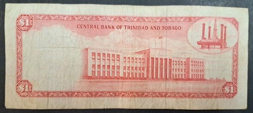 (1977-84) Trinidad and Tobago 1 Dollar P30a,  CE102897, sig V E Bruce - Afbeelding 2 van 2