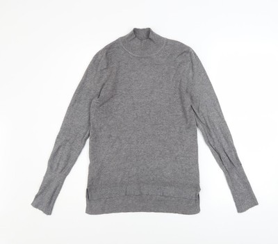 Primark Damen grau Stehkragen leichter Strickpullover Größe 2XS