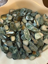 2oz dark teal gree shell mosaic tiles, Apprx 130pc. Natural pearl shell polished