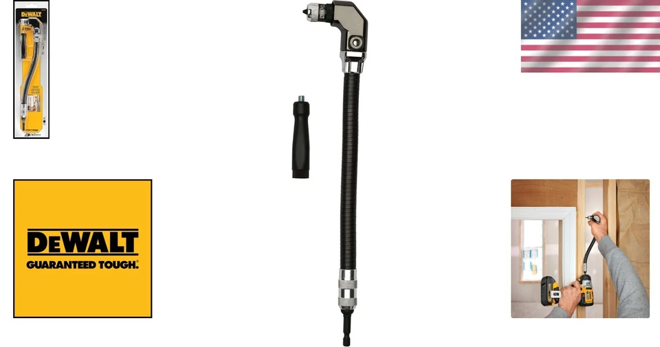 Accesorio de taladro de ángulo recto 12 pulgadas negro Foto 2 de 4