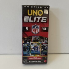 UNO Elite NFL 2025 Core Edition Booster Set Plus Cards SEALED BRAND NEW