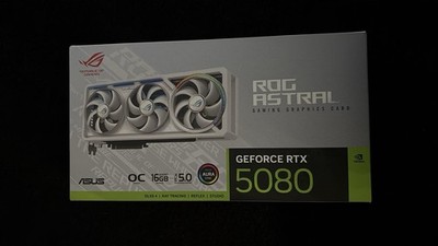 ASUS GeForce RTX 5080 ROG Astral OC White 16GB GDDR7 DLSS4 PCIe 5.0 Grafikkarte