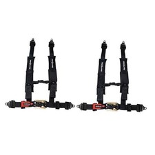 Black 4 Point Harness with 2" Nylon Straps - Universal Off-Road Safety Belt -