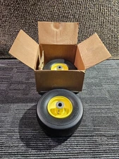 (QTY 2) Antego 9/3.50-4 Flat Free Lawn & Garden Tire & Wheel Assembly