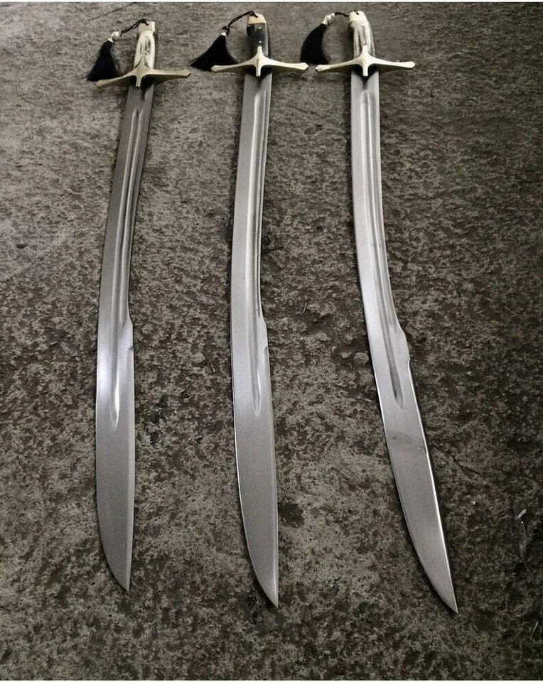 Espada islâmica feita à mão real chifre de veado e cabo de carneiro bainha-otomana - Imagem 4 de 4