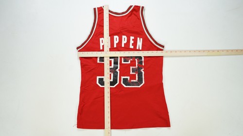 Rare Vintage CHAMPION Scottie Pippen Chicago Bulls NBA Basketball Jersey 90s 40 - Picture 14 of 16
