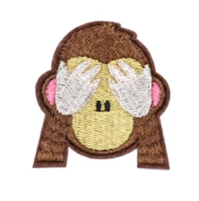 SEE NO EVIL - MONKEY - Embroidered Iron-On/Sew-On Patch