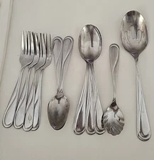 11 Hampton Silversmiths Stainless SWIRL lot