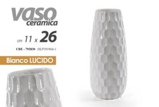 VASO IN CERAMICA FIORI ELEGANTE CENTROTAVOLA EVENTI CLASSICO MODERNO 26*11 cm