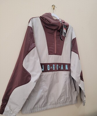Nike Air Jordan Sport DNA Woven Hooded Half Zip Jacket Men's Size