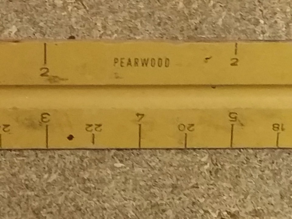 VTG Architect's Scale Pearwood DRAFTING Triangular Ruler US ST'D WEST ...