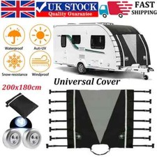 Heavy Duty Caravan Front Towing Cover Waterproof Protective Universal Shield LED