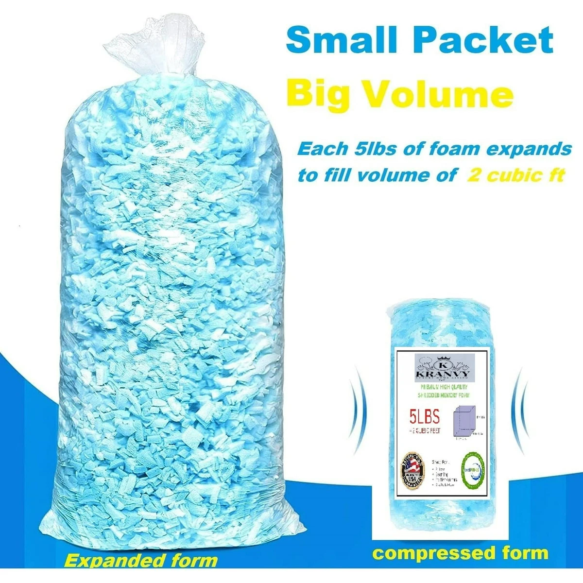 Medcline Therapeutic Full Length Body Pillow, Shredded Memory Foam