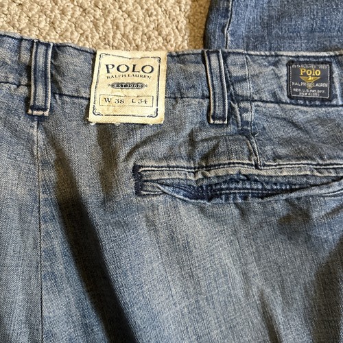 Vintage Polo Ralph Lauren Dungaree Military Pant Sun bleached Style Size 38-34 - Picture 8 of 11