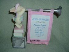 HALLMARK KEEPSAKE BABY GIRL'S ANNOUNCMENT/PHOTO CUBE-NEW IN BOX