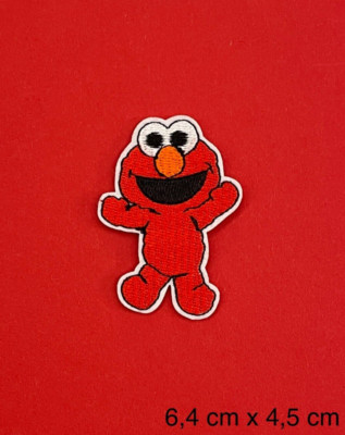 Bügelbild, Patch, Aufnäher,  Aufbügler, Flicken für SESAMSTRASSE/ELMO* Fans/Mini
