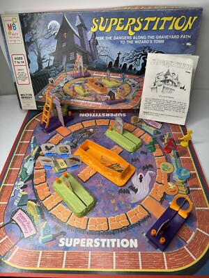Vintage Milton Bradley Board Game Superstition- Almost Complete 4702 (1977)