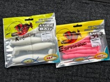BASS FISHING SHINER LURES 125MM & 115MM X TEN TWO PACKS WHITE & PINK BASS LURES.