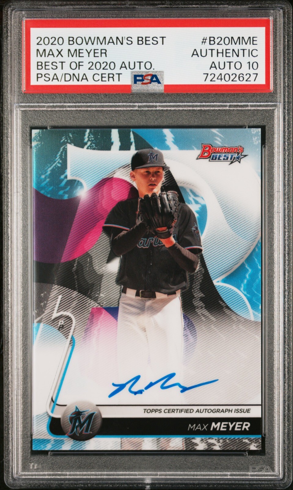2020 Bowman's Best #B20MME Max Meyer Best of 2020 Autographs PSA 10
