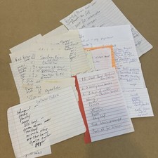 Handmade Written Recipes Home Cooking Notes 20 Plus