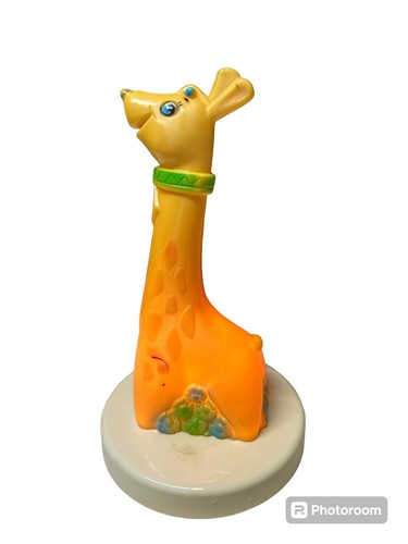 Vintage 10" Rubber Giraffe Nursery Lamp - Night Light from 1970s Tested & Works! - Picture 4 of 6