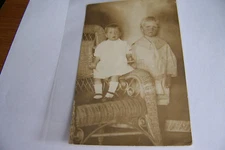 Rare Antique Vintage RPPC Real Photo Postcard Harry & Marion Pickett Children