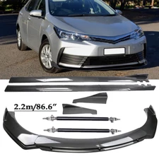 Carbon Fiber Front Bumper Lip Spoiler Splitters Body Kit For Toyota Corolla Hatc