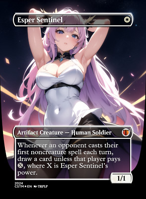 Esper Sentinel v2 - Anime Waifu High Quality Altered Art Custom Card
