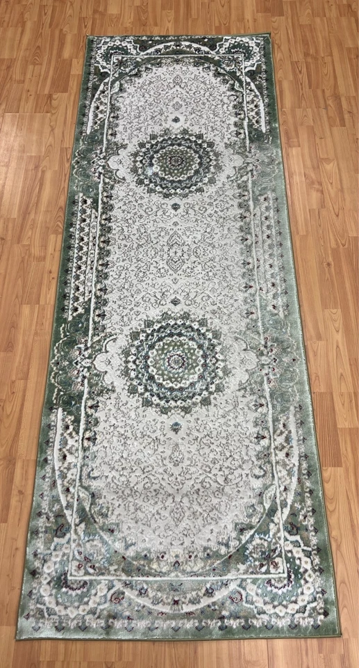 2'8" x 7'6" Golden Rugs Turkish Floor Runner Oriental Rug - Kash an Collection - Image 2 of 4