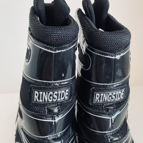 Ringside Undefeated Black Boxing Wrestling Boots Shoes High Top Size UK