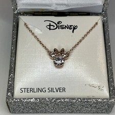 Disney Sterling Silver Minnie Mouse Necklace  100.00  Rose Gold Color NWTGS