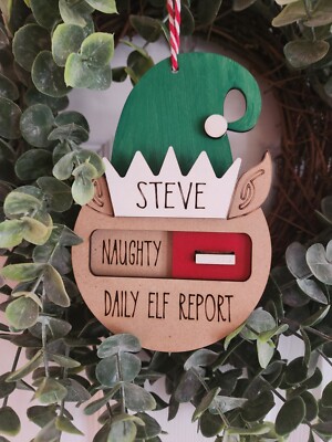 Elf Ornaments, Naughty and Nice