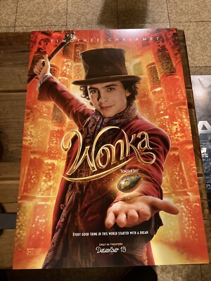 WONKA MOVIE POSTER charlie willy wonka the chocolate factory dune tim chalamet