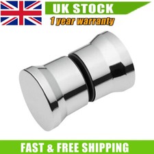 Replacement Handle Shower Door Knob Bathroom Chrome Plastic Spare Silver